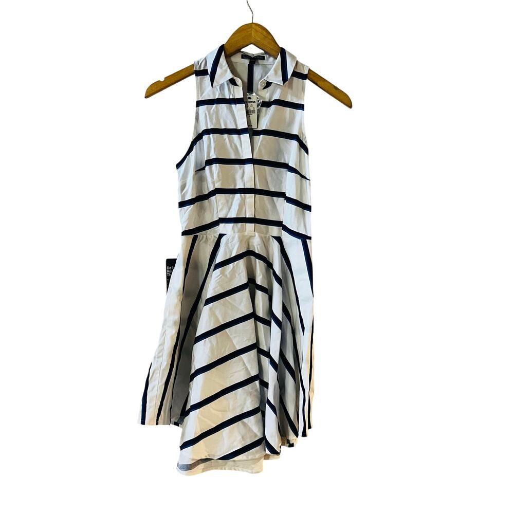 Express Striped Sleeveless Fit And Flare Dress Size 0 NWT